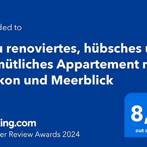 Neu Renoviertes, Hübsches Und Gemütliches Mit Balkon Und Meerblick Apartamento